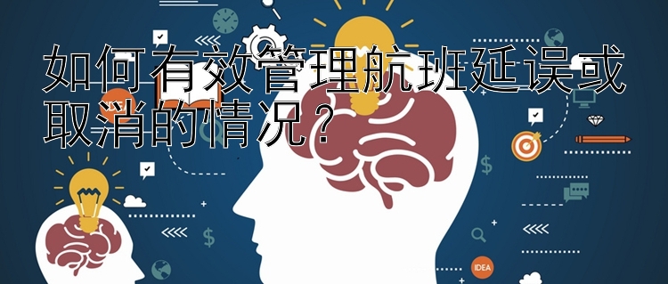 如何有效管理航班延误或取消的情况？