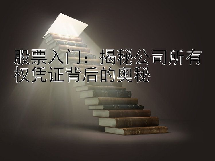 股票入门：揭秘公司所有权凭证背后的奥秘