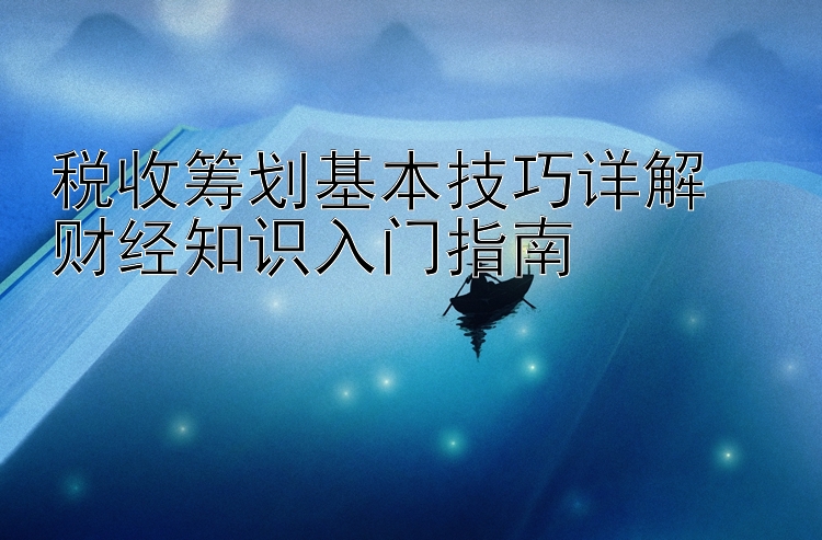税收筹划基本技巧详解  
财经知识入门指南