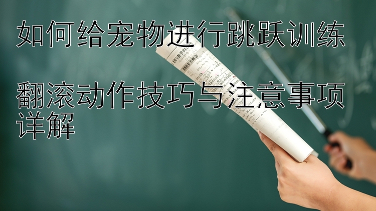 如何给宠物进行跳跃训练  
翻滚动作技巧与注意事项详解