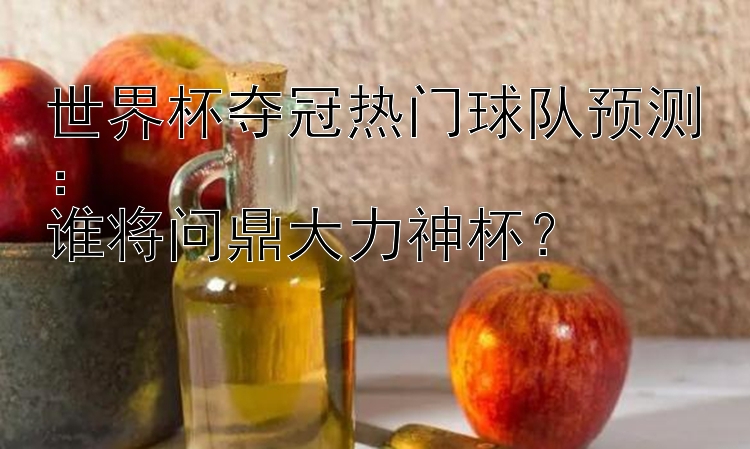 世界杯夺冠热门球队预测：  
谁将问鼎大力神杯？